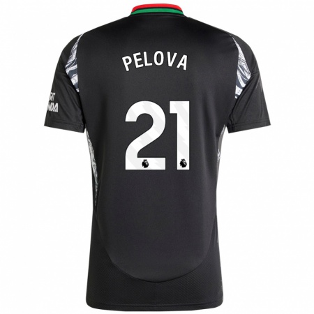 Kandiny Uomo Maglia Victoria Pelova #21 Nero Kit Gara Away 2024/25 Maglietta