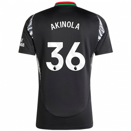 Kandiny Heren Tim Akinola #36 Zwart Uitshirt Uittenue 2024/25 T-Shirt