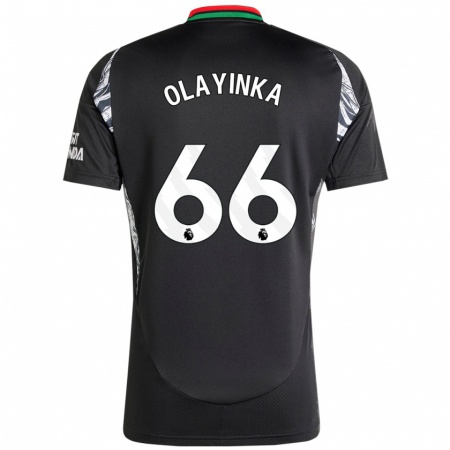 Kandiny Heren James Olayinka #66 Zwart Uitshirt Uittenue 2024/25 T-Shirt