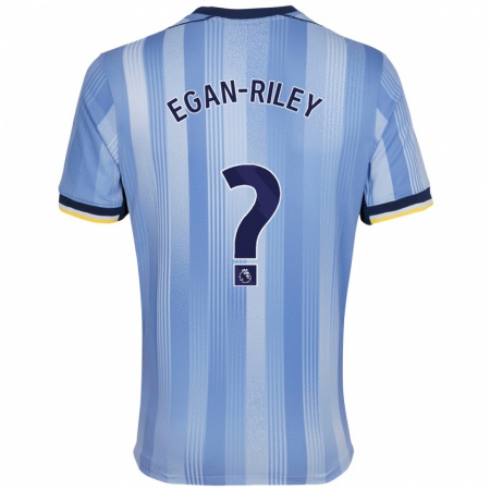 Kandiny Uomo Maglia Roman Egan-Riley #0 Azzurro Chiaro Kit Gara Away 2024/25 Maglietta