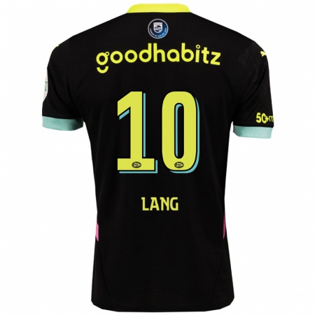 Kandiny Heren Noa Lang #10 Zwart Geel Uitshirt Uittenue 2024/25 T-Shirt