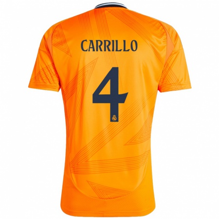 Kandiny Heren Álvaro Carrillo #4 Oranje Uitshirt Uittenue 2024/25 T-Shirt