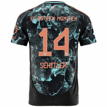 Kandiny Heren Alara Şehitler #14 Zwart Uitshirt Uittenue 2024/25 T-Shirt