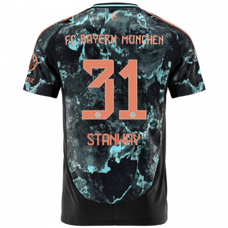 Kandiny Heren Georgia Stanway #31 Zwart Uitshirt Uittenue 2024/25 T-Shirt