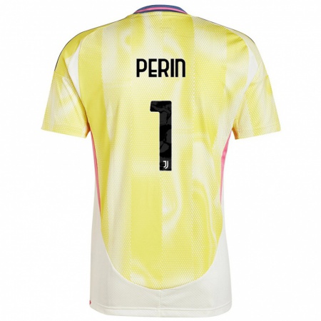 Kandiny Heren Mattia Perin #1 Zonnig Geel Uitshirt Uittenue 2024/25 T-Shirt