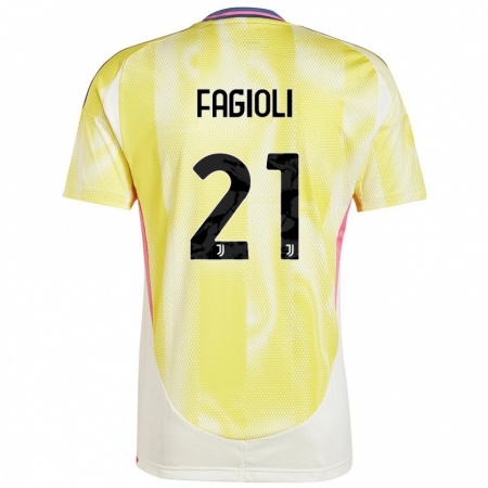 Kandiny Uomo Maglia Nicolò Fagioli #21 Giallo Solare Kit Gara Away 2024/25 Maglietta