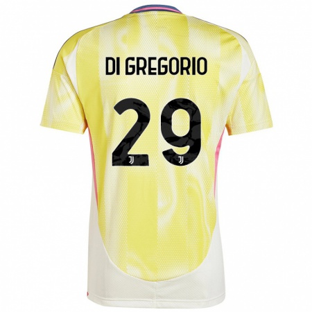 Kandiny Herren Michele Di Gregorio #29 Solargelb Auswärtstrikot Trikot 2024/25 T-Shirt Österreich