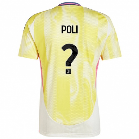 Kandiny Heren Fabrizio Poli #0 Zonnig Geel Uitshirt Uittenue 2024/25 T-Shirt