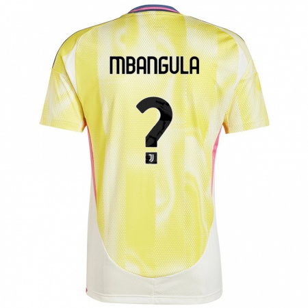 Kandiny Heren Samuel Mbangula #0 Zonnig Geel Uitshirt Uittenue 2024/25 T-Shirt