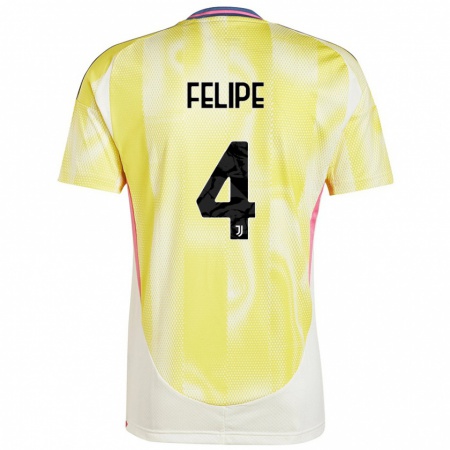 Kandiny Heren Pedro Felipe #4 Zonnig Geel Uitshirt Uittenue 2024/25 T-Shirt