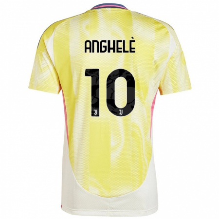 Kandiny Heren Lorenzo Anghelè #10 Zonnig Geel Uitshirt Uittenue 2024/25 T-Shirt