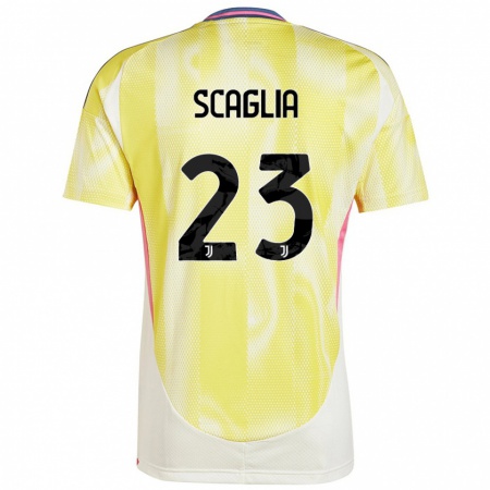 Kandiny Heren Filippo Scaglia #23 Zonnig Geel Uitshirt Uittenue 2024/25 T-Shirt