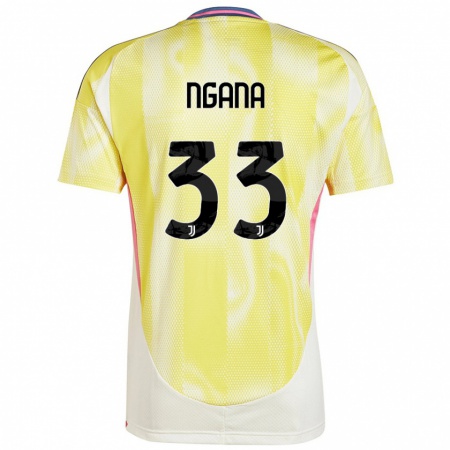 Kandiny Heren Valdes Ngana #33 Zonnig Geel Uitshirt Uittenue 2024/25 T-Shirt