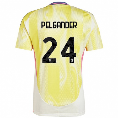 Kandiny Heren Elsa Pelgander #24 Zonnig Geel Uitshirt Uittenue 2024/25 T-Shirt