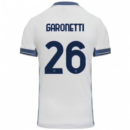 Kandiny Heren Gabriele Garonetti #26 Wit Grijs Uitshirt Uittenue 2024/25 T-Shirt