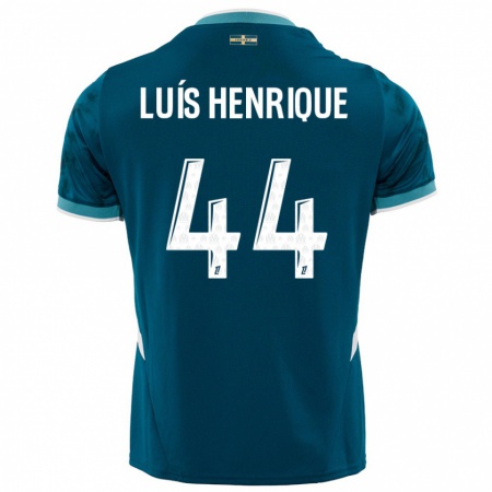 Kandiny Heren Luis Henrique #44 Turkoois Blauw Uitshirt Uittenue 2024/25 T-Shirt