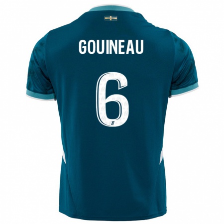 Kandiny Uomo Maglia Coline Gouineau #6 Turchese Blu Kit Gara Away 2024/25 Maglietta