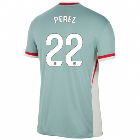 Kandiny Heren Pablo Pérez #22 Lichtbeige Blauw Uitshirt Uittenue 2024/25 T-Shirt