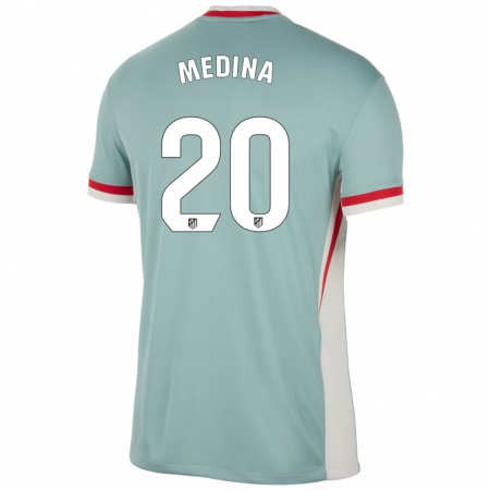 Kandiny Uomo Maglia Andrea Medina #20 Beige Chiaro Blu Kit Gara Away 2024/25 Maglietta