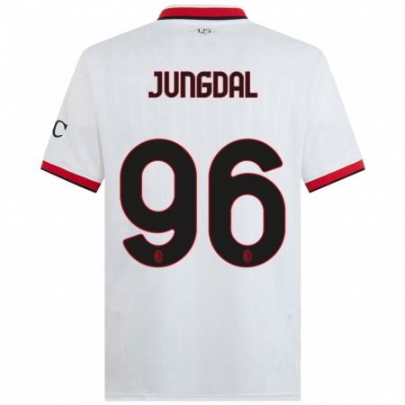 Kandiny Heren Andreas Jungdal #96 Wit Zwart Rood Uitshirt Uittenue 2024/25 T-Shirt