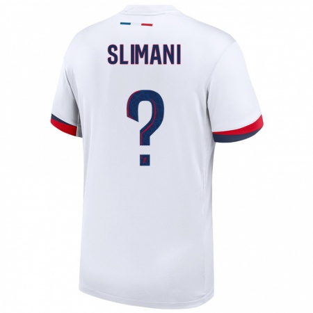 Kandiny Hombre Camiseta Yacine Slimani #0 Blanco Azul Rojo 2ª Equipación 2024/25 La Camisa México