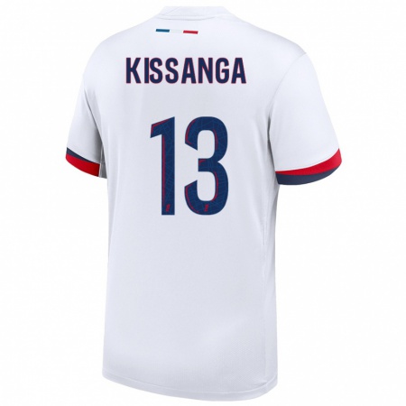 Kandiny Hombre Camiseta Hugo Kissanga #13 Blanco Azul Rojo 2ª Equipación 2024/25 La Camisa México