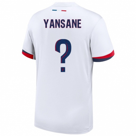 Kandiny Uomo Maglia Sekou Yansane #0 Bianco Blu Rosso Kit Gara Away 2024/25 Maglietta