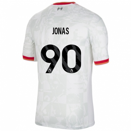 Kandiny Heren Lee Jonas #90 Wit Rood Zwart Thuisshirt Derde Tenue 2024/25 T-Shirt