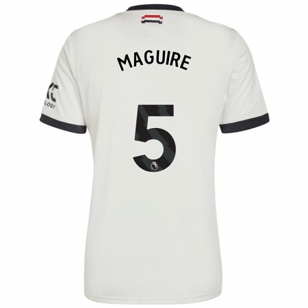 Kandiny Heren Harry Maguire #5 Gebroken Wit Thuisshirt Derde Tenue 2024/25 T-Shirt