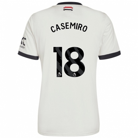 Kandiny Heren Casemiro #18 Gebroken Wit Thuisshirt Derde Tenue 2024/25 T-Shirt