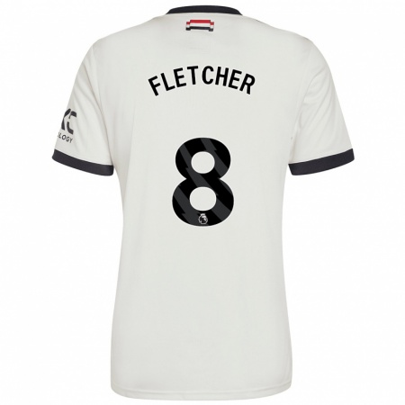 Kandiny Uomo Maglia Tyler Fletcher #8 Bianco Sporco Kit Gara Third 2024/25 Maglietta