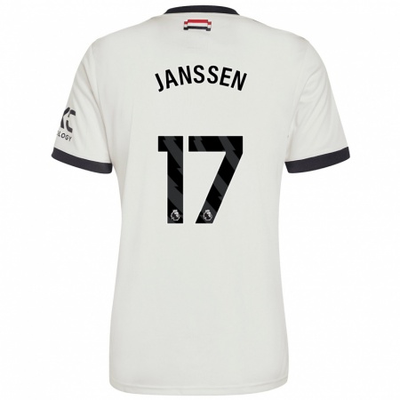 Kandiny Heren Dominique Janssen #17 Gebroken Wit Thuisshirt Derde Tenue 2024/25 T-Shirt