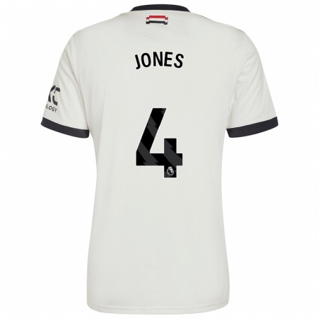 Kandiny Heren Phil Jones #4 Gebroken Wit Thuisshirt Derde Tenue 2024/25 T-Shirt