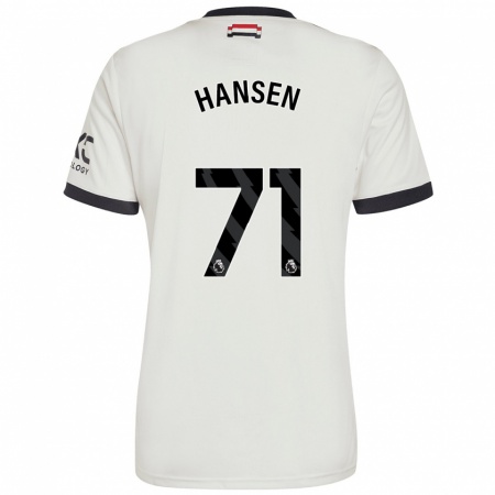 Kandiny Uomo Maglia Isak Hansen-Aaroen #71 Bianco Sporco Kit Gara Third 2024/25 Maglietta