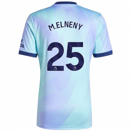 Kandiny Heren Mohamed Elneny #25 Aqua Thuisshirt Derde Tenue 2024/25 T-Shirt