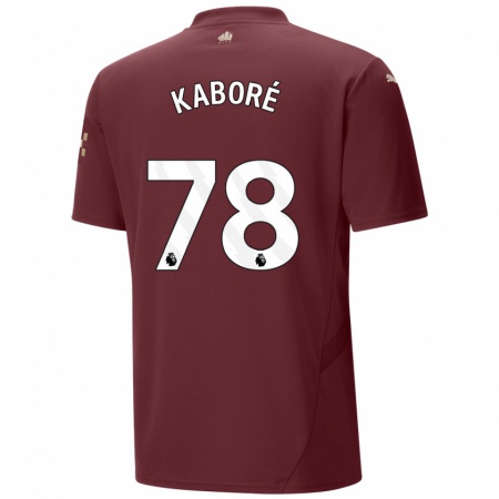 Kandiny Herren Issa Kaboré #78 Kastanienbraun Ausweichtrikot Trikot 2024/25 T-Shirt Österreich