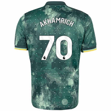 Kandiny Heren Yusuf Akhamrich #70 Muntgroen Thuisshirt Derde Tenue 2024/25 T-Shirt