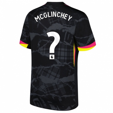 Kandiny Heren Harry Mcglinchey #0 Zwartroze Thuisshirt Derde Tenue 2024/25 T-Shirt