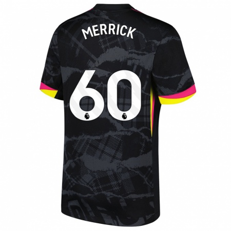 Kandiny Heren Max Merrick #60 Zwartroze Thuisshirt Derde Tenue 2024/25 T-Shirt