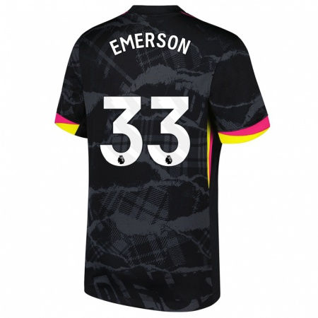 Kandiny Heren Emerson #33 Zwartroze Thuisshirt Derde Tenue 2024/25 T-Shirt