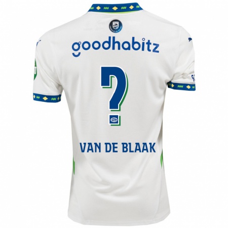 Kandiny Heren Emmanuel Van De Blaak #0 Wit Donkerblauw Thuisshirt Derde Tenue 2024/25 T-Shirt