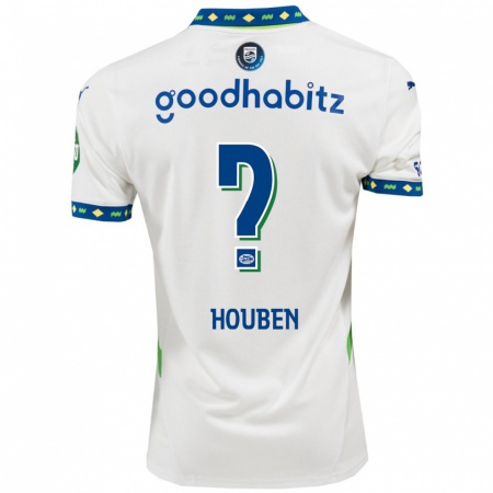 Kandiny Heren Iggy Houben #0 Wit Donkerblauw Thuisshirt Derde Tenue 2024/25 T-Shirt