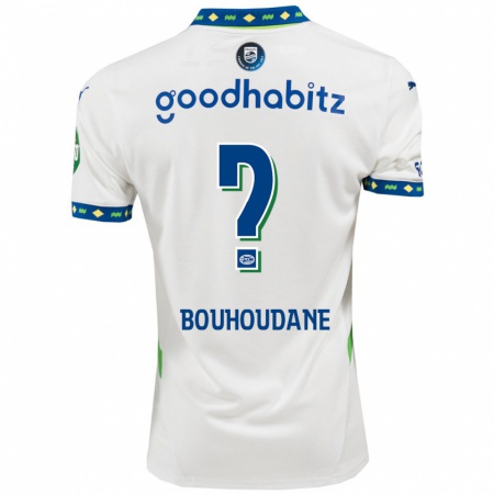 Kandiny Heren Sami Bouhoudane #0 Wit Donkerblauw Thuisshirt Derde Tenue 2024/25 T-Shirt