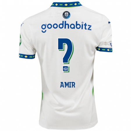 Kandiny Heren Amir Al-Anany #0 Wit Donkerblauw Thuisshirt Derde Tenue 2024/25 T-Shirt