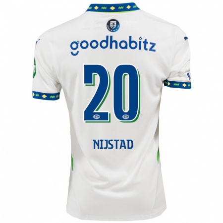 Kandiny Heren Nina Nijstad #20 Wit Donkerblauw Thuisshirt Derde Tenue 2024/25 T-Shirt