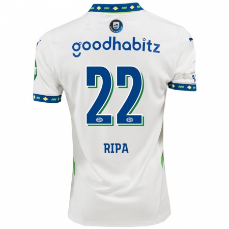 Kandiny Heren Chimera Ripa #22 Wit Donkerblauw Thuisshirt Derde Tenue 2024/25 T-Shirt