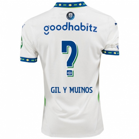 Kandiny Heren Yaël Gil Y Muiños #0 Wit Donkerblauw Thuisshirt Derde Tenue 2024/25 T-Shirt