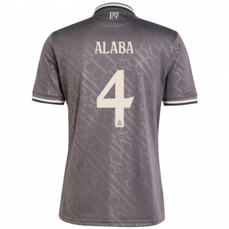 Kandiny Heren David Alaba #4 Houtskool Thuisshirt Derde Tenue 2024/25 T-Shirt