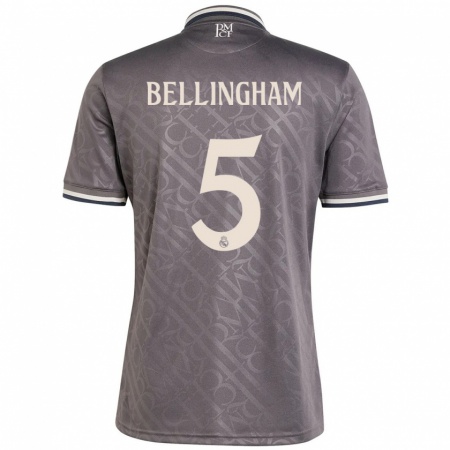 Kandiny Uomo Maglia Jude Bellingham #5 Antracite Kit Gara Third 2024/25 Maglietta