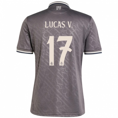 Kandiny Uomo Maglia Lucas Vázquez #17 Antracite Kit Gara Third 2024/25 Maglietta